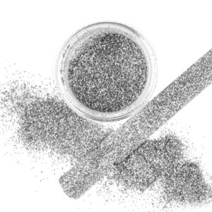 po de glitter silver