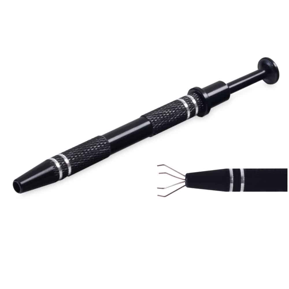 Suporte e aplicador de esponja para unhas ombré e nail art – Preto