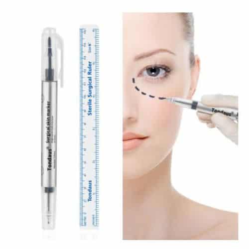 Marcador Eyeness para modelagem de sobrancelhas e posicionamento de tatuagens